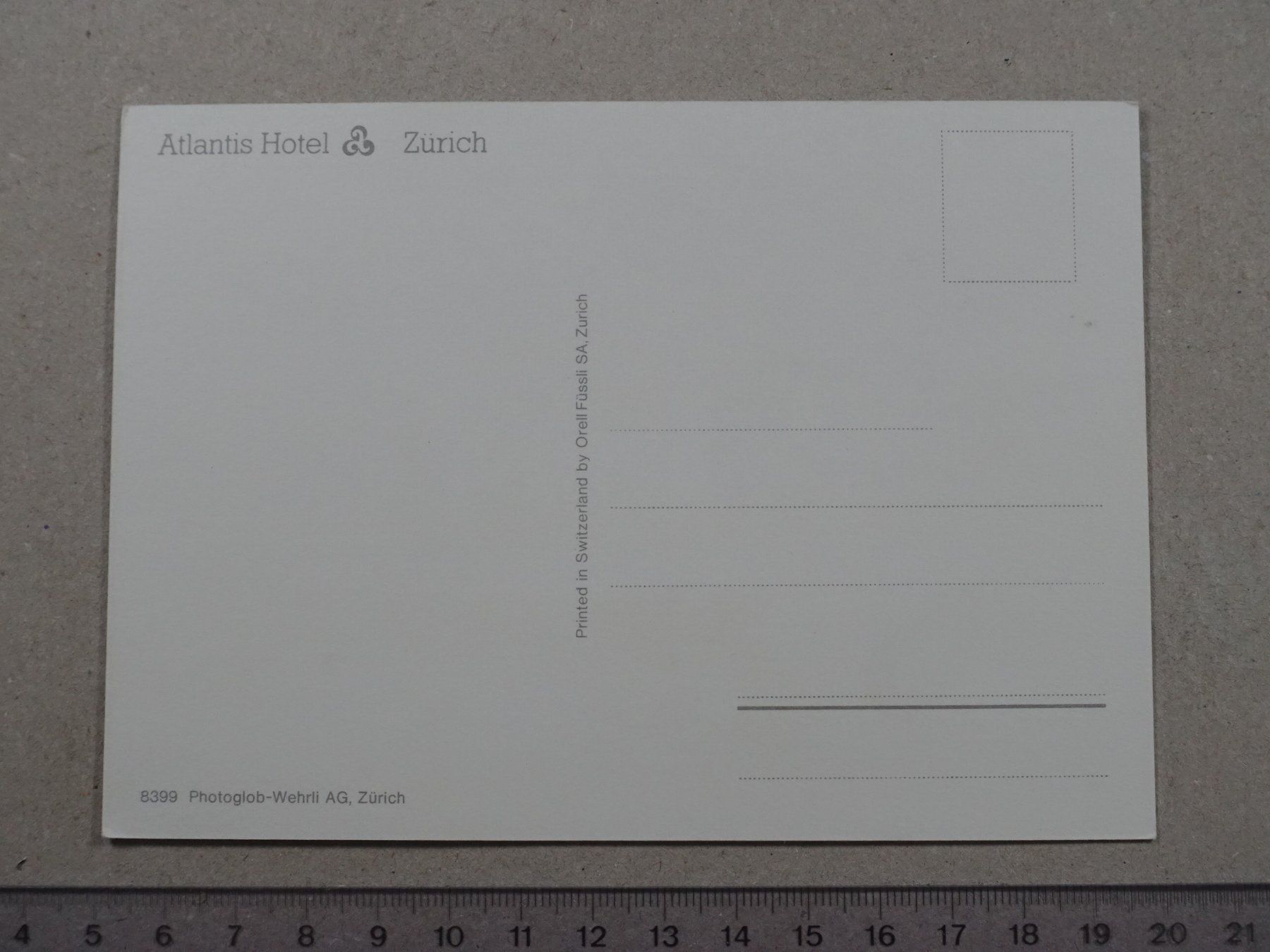 Cartoline postali: Zürich, Atlantis Hotel – Usato da Lenzburg venduto da fh1 1