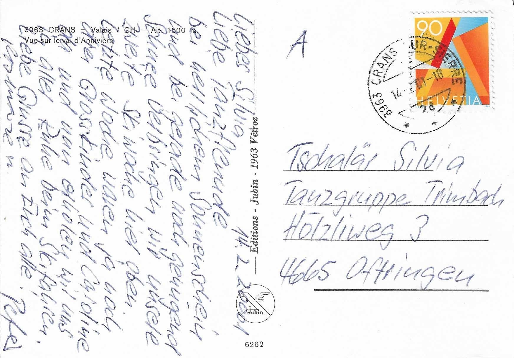 Cartoline postali: Crans VS – Usato da Rothrist venduto da Stranglehold 1