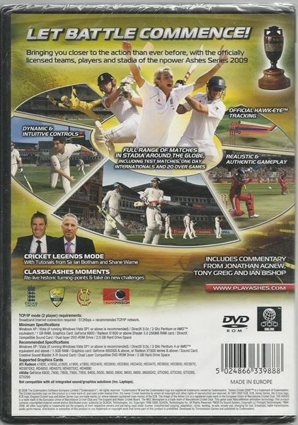 Giochi: Ashes Cricket 2009 engl. Version (PC, 2009, DVD-Box) Neuware – Nuovo e nell'imballaggio originale da Bad Säckingen venduto da ms-spiele-keys 1
