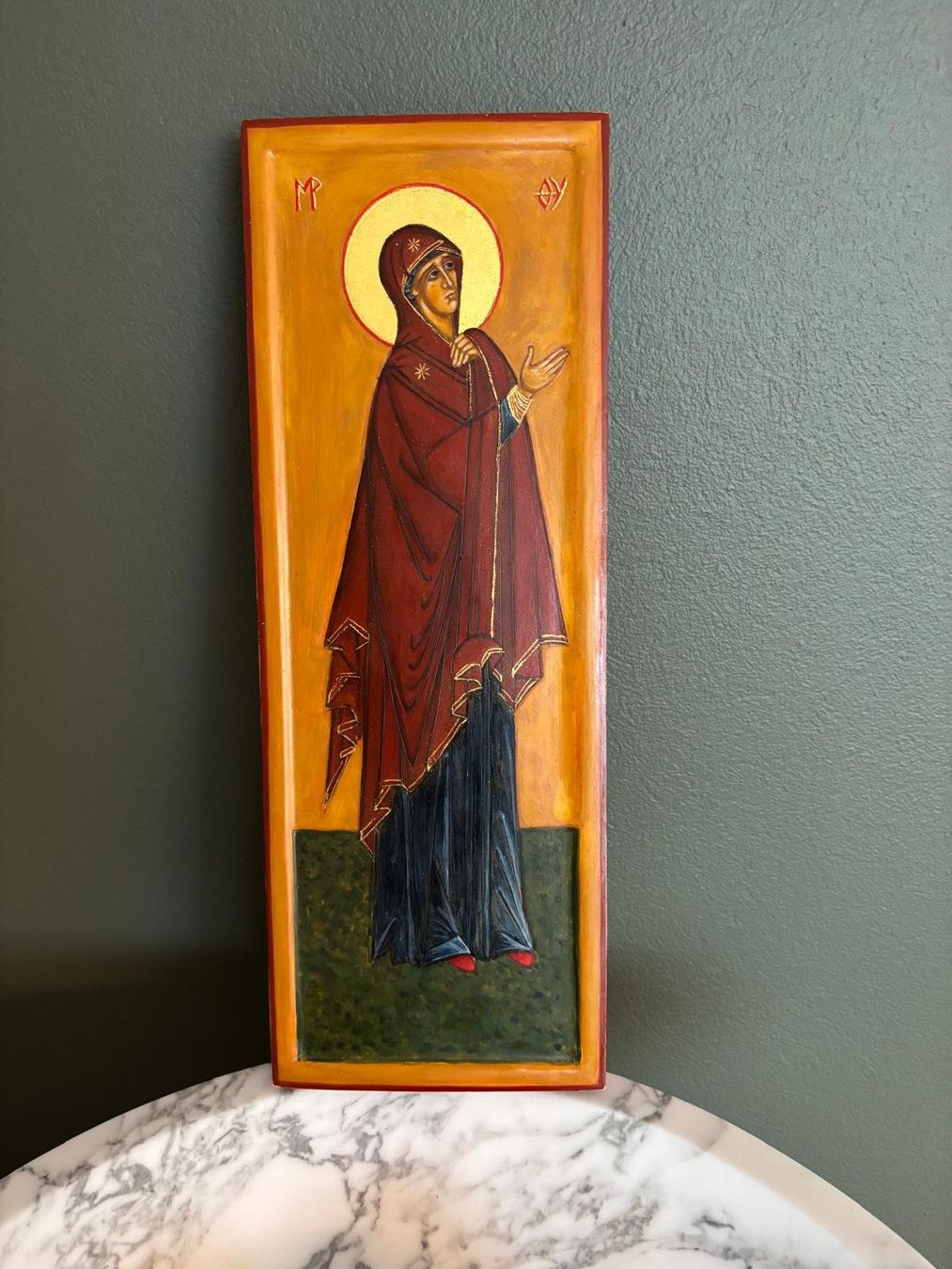 Gemälde: Gottesmutter gemalt auf Linde – Gebraucht aus Sursee von FairSeller85