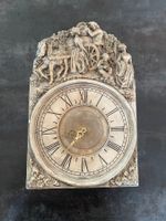Ancienne Horloge Murale Moulure Vendanges Vigneron