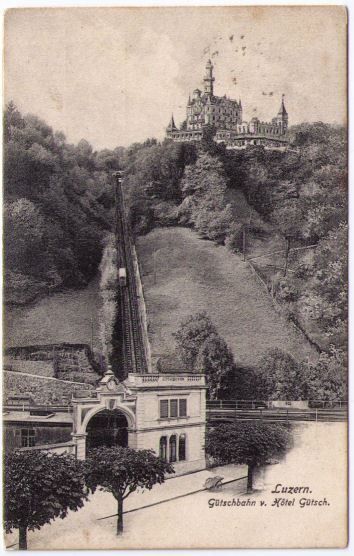 Cartoline postali: Luzern - Standseilbahn Gütsch – Usato da Binningen venduto da Mountainrider