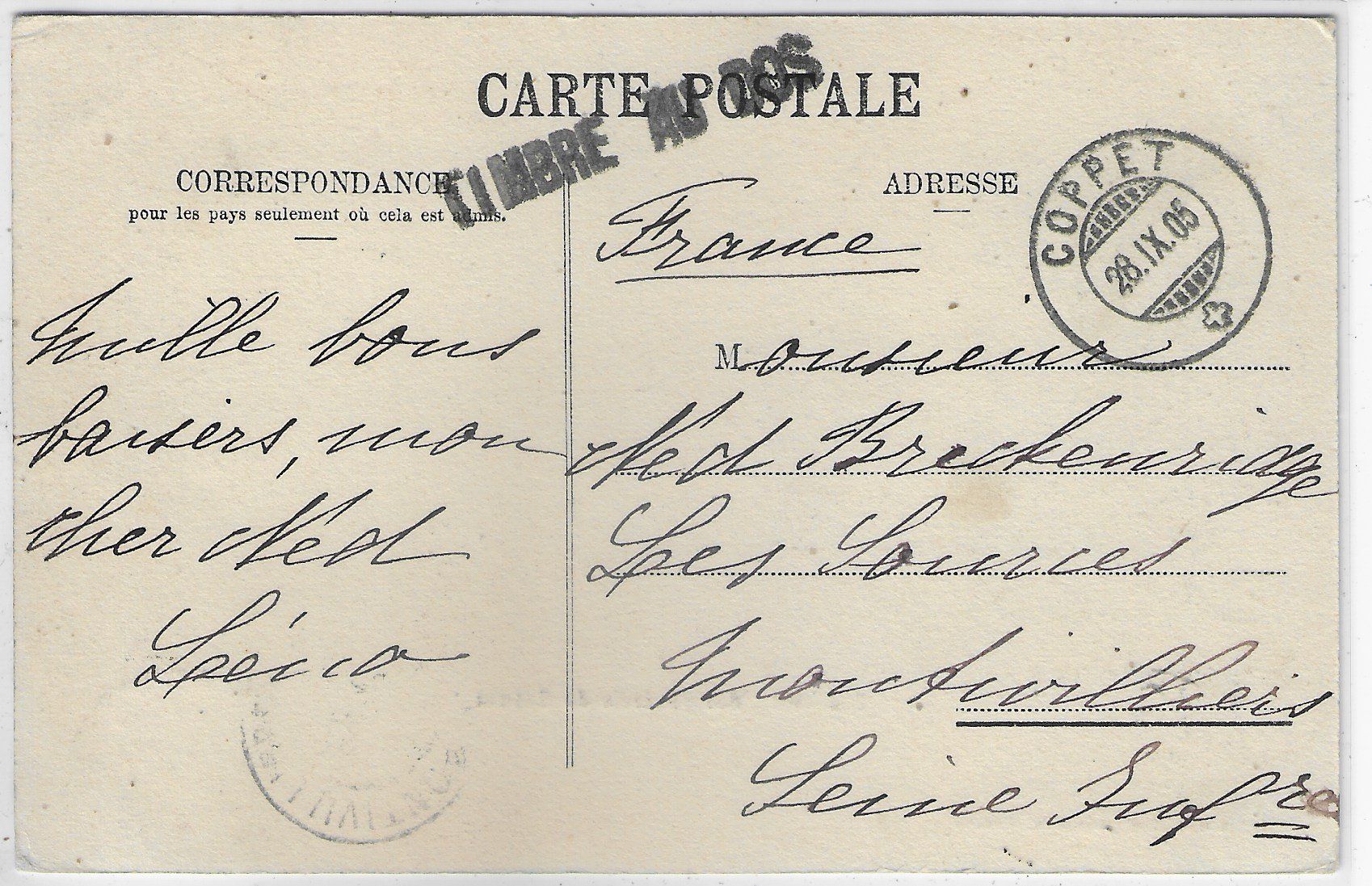 Cartoline postali: Vue generale de Coppet 1905 – Usato da Ettingen venduto da Kartenplanet 1