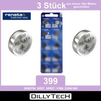 Renata 399 SR927W Knopfzellenbatterie - 3 Stk.