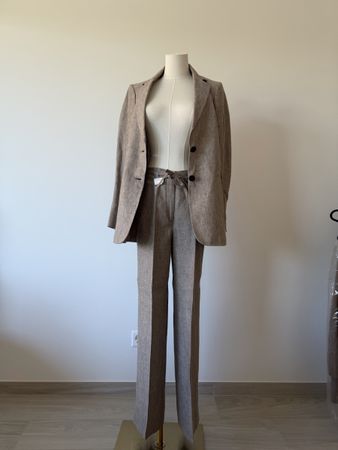 Massimo Dutti Blazer Pants Set Beige Size 36