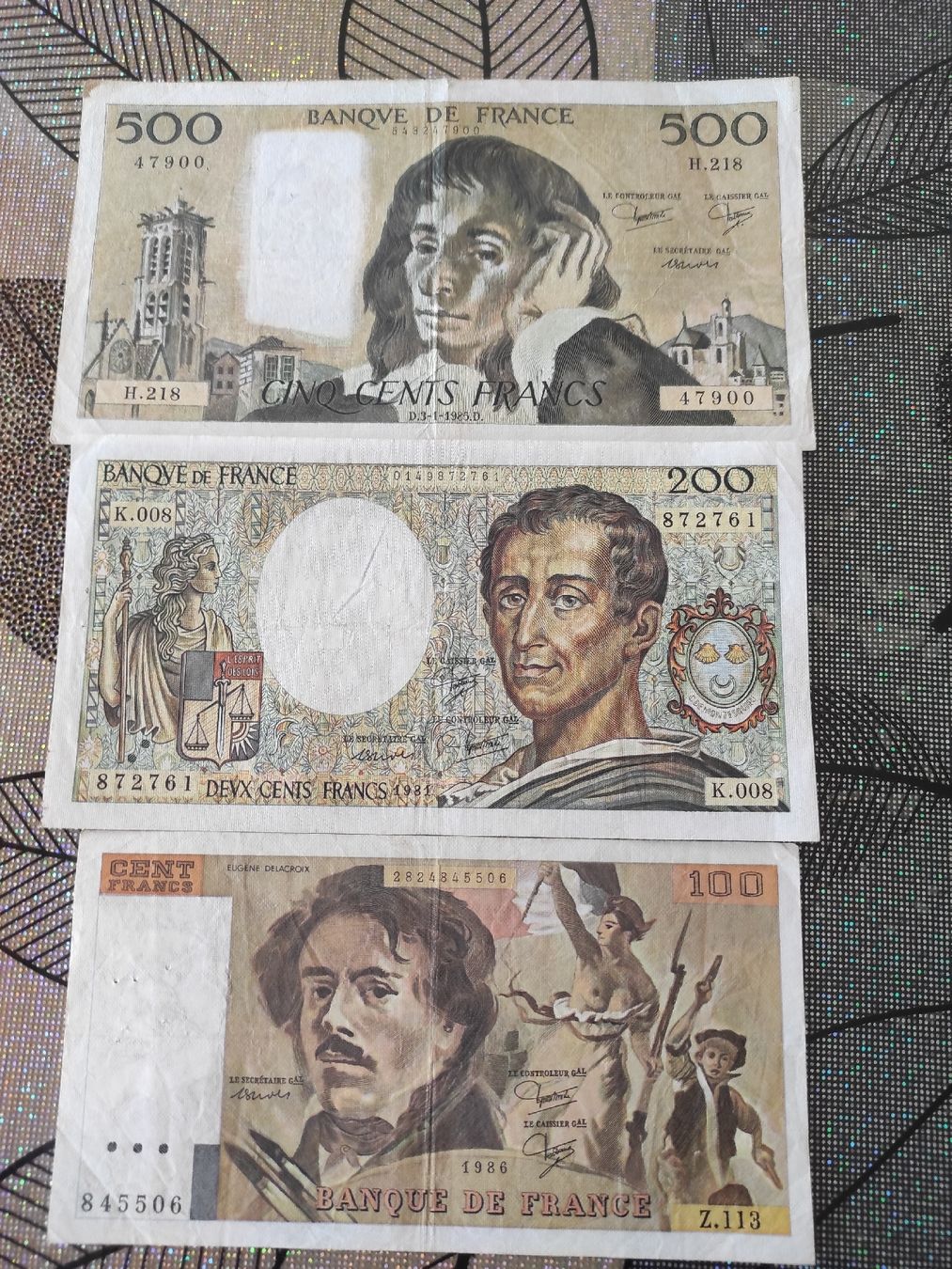 Banknoten: serie de billets françaises  – Gebraucht aus Couvet von lulul 1