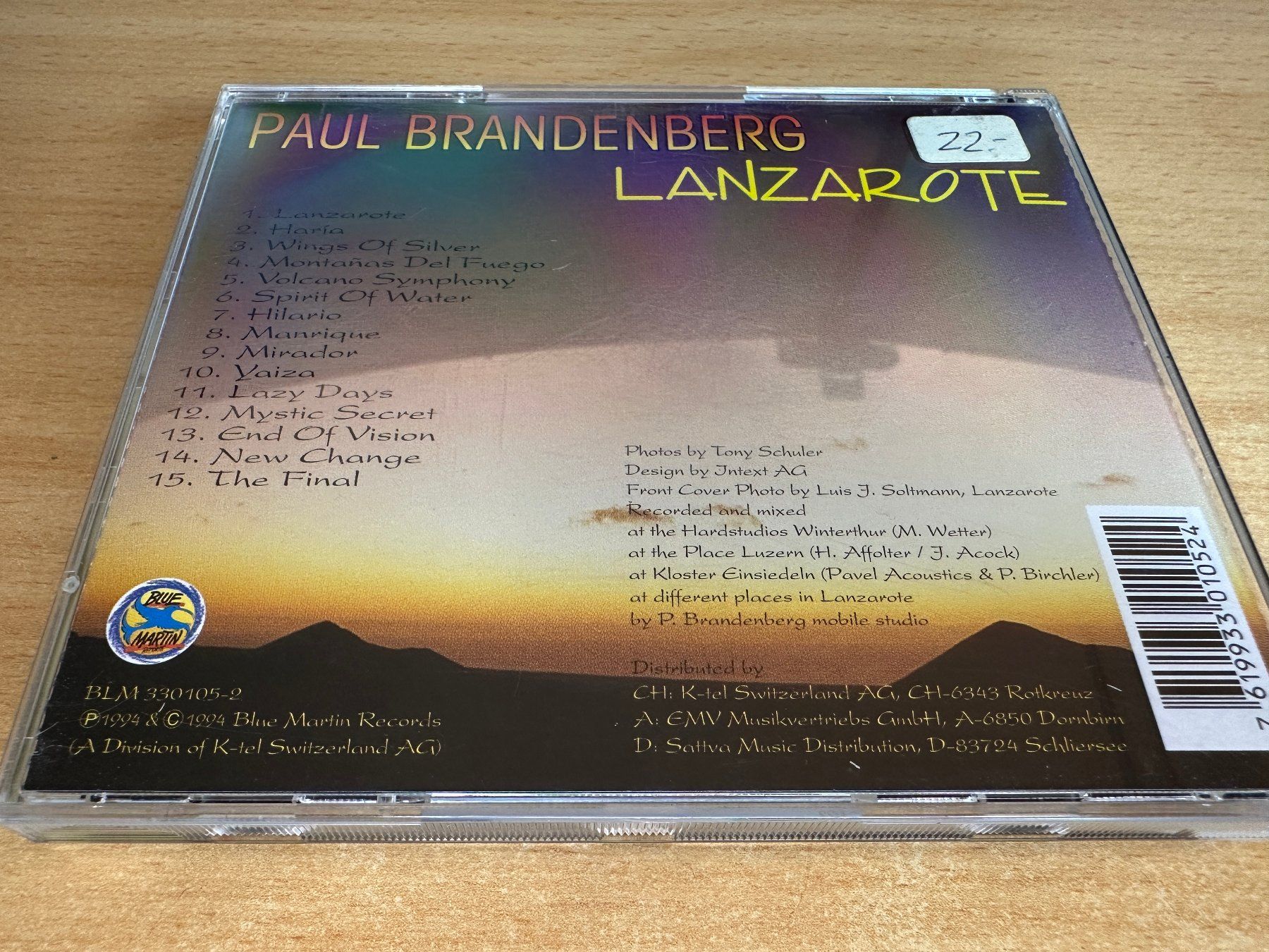 CD: Paul Brandenberg – Lanzarote – Usato da Rikon im Tösstal venduto da Alpenmutz 1