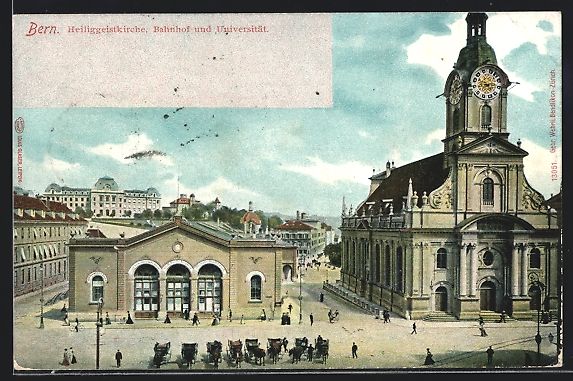 Cartes postales: Bern, Heiliggeistkirche, Bahnhof und Uni – D'occasion à Berlin par bartko-reher