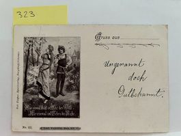 Alte Postkarte "Grusskarte" aus 1900