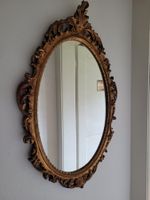 antiker Spiegel; schöner geschnitzten Holzrahmen