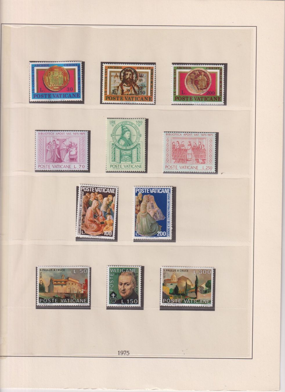 Alle Briefmarken: Vaticano postfr.** Sammlung 1970 -1975 – Gebraucht aus Bibern SH von Heinibuehrer 5