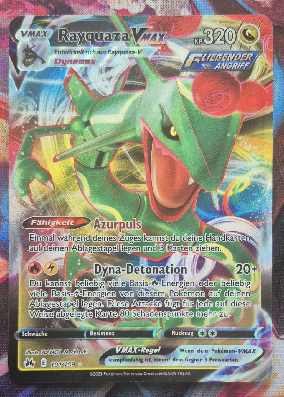 Pokémon Carte collezionabili: Rayquaza VMAX (CRZ 101) – Usato da Reiden venduto da olo_q5mf