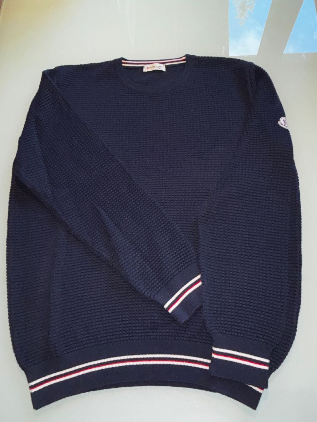 Pulls & Sweat-shirts: Moncler Pullover, Gr. XXL (aber eher XL),blau – D'occasion à Lüchingen par rheininsel94
