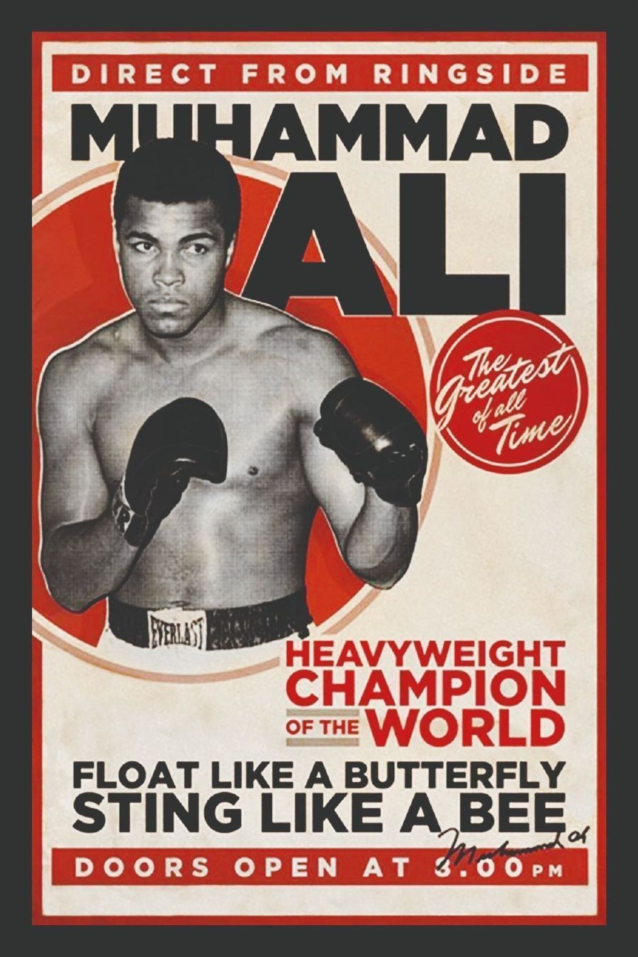 Insegne: Blechschild-MUHAMMAD ALI-STING LIKE A BE – Nuovo e nell'imballaggio originale da Rupperswil venduto da big-one-sale