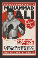 Blechschild-MUHAMMAD ALI-STING LIKE A BE