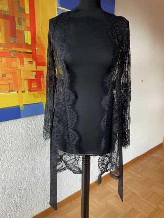 🌿 Private Collection Spitzen Mantel Schwarz Gr XS S Agent