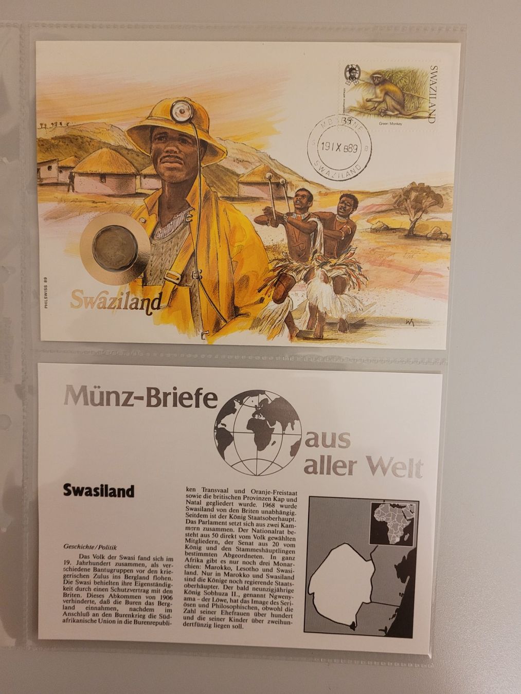 Tutti le monete: Münzbrief Swasiland – Nuovo e nell'imballaggio originale da Bertschikon Gossau venduto da KEO2