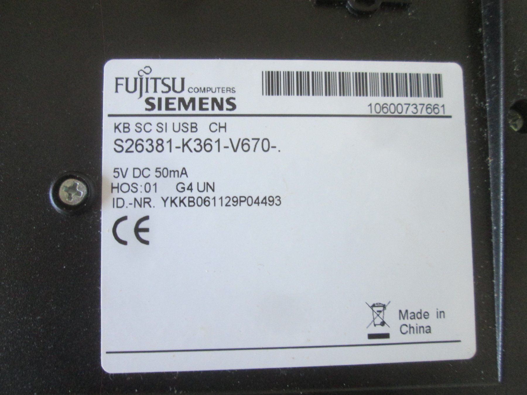 Fujitsu Tastiere: Fujitsu-Siemens-Tastatur – Usato da Sementina venduto da babucia 2