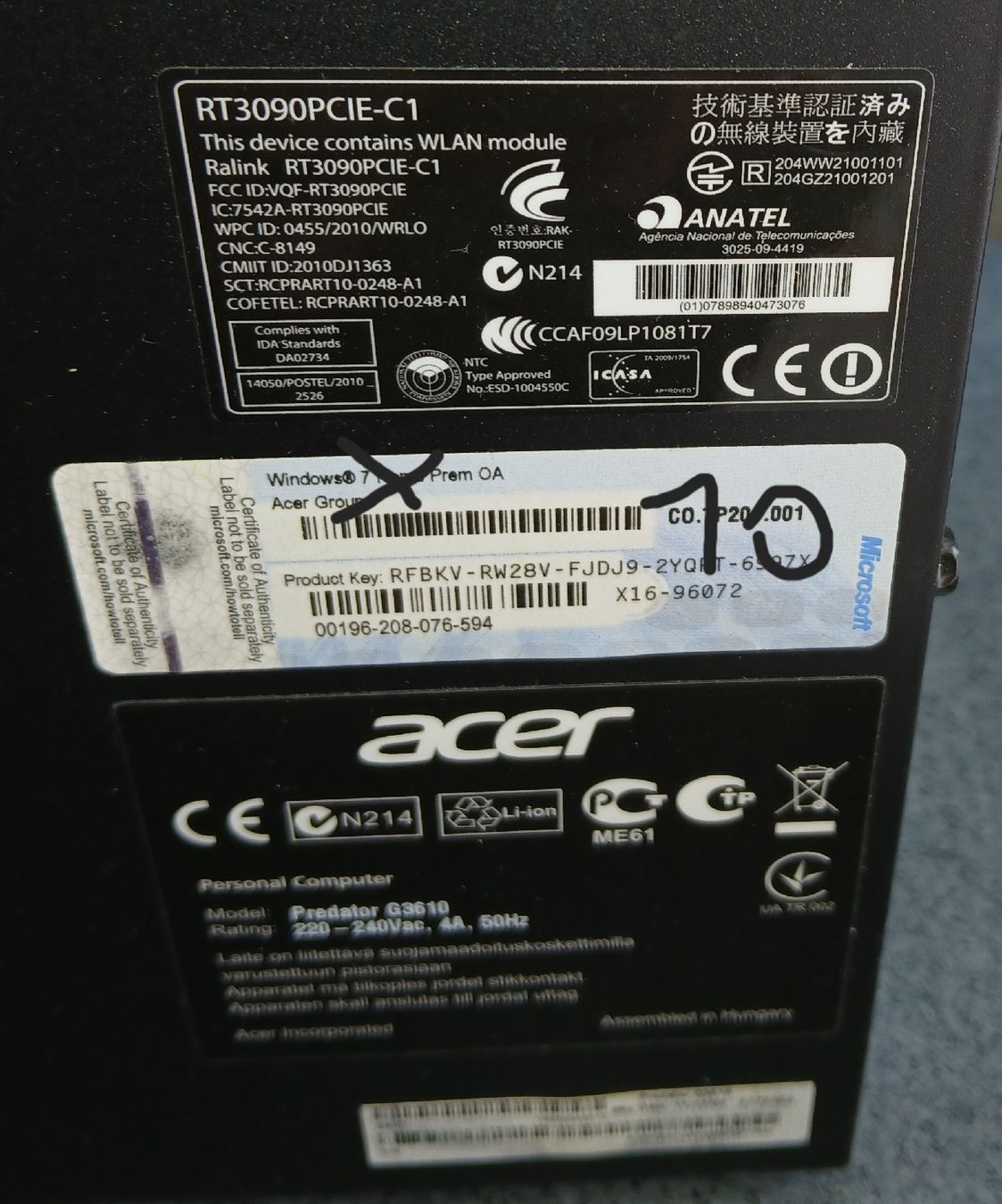 Acer PCs: Alter Computer PREDATOR – Défectueux à Bretzwil par Retruf 3