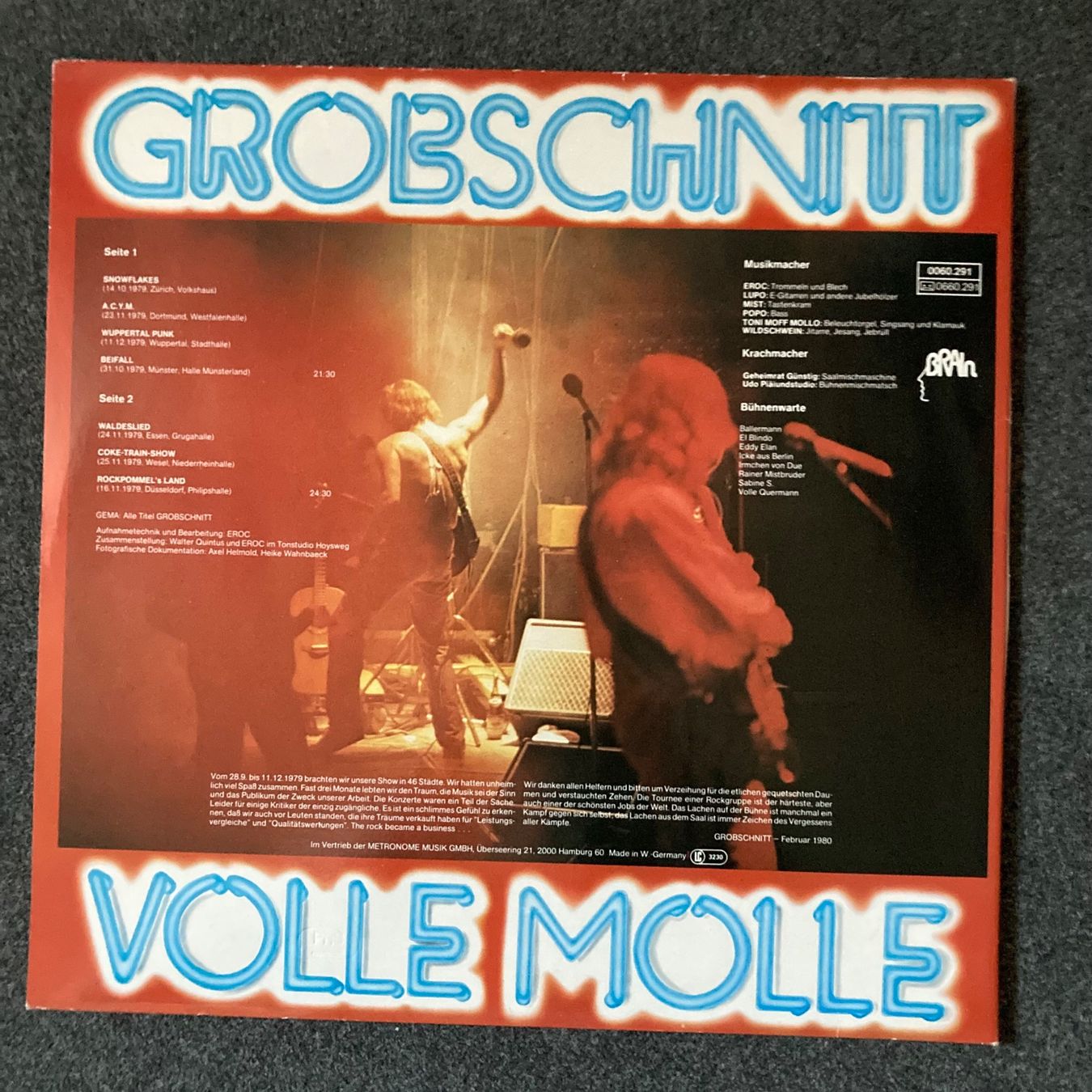 Dischi in vinile: GROBSCHNITT - volle molle - LP – Usato da dachsen venduto da oheio 2