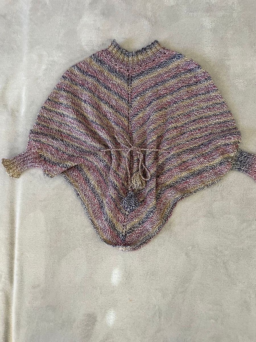 Altro in Moda donna: Poncho tricoté à rayures multicolores, taille unique – Nuovo (secondo la descrizione) da Vuippens venduto da ale_6gkb 4