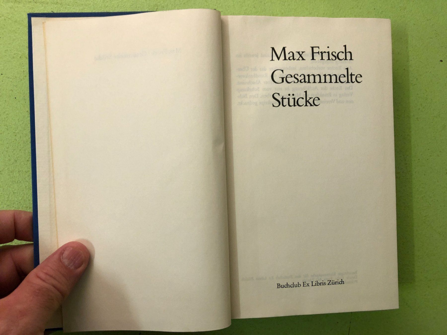 Bücher: Max Frisch: Gesammelte Stücke – Gebraucht aus Zürich von allp 1