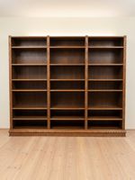 Antiquität Holz Bücherregal / 235 × 200 cm / 3-teilig