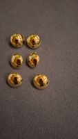 6 goldfarbene Knöpfe, Durchmesser ca.1,5 cm