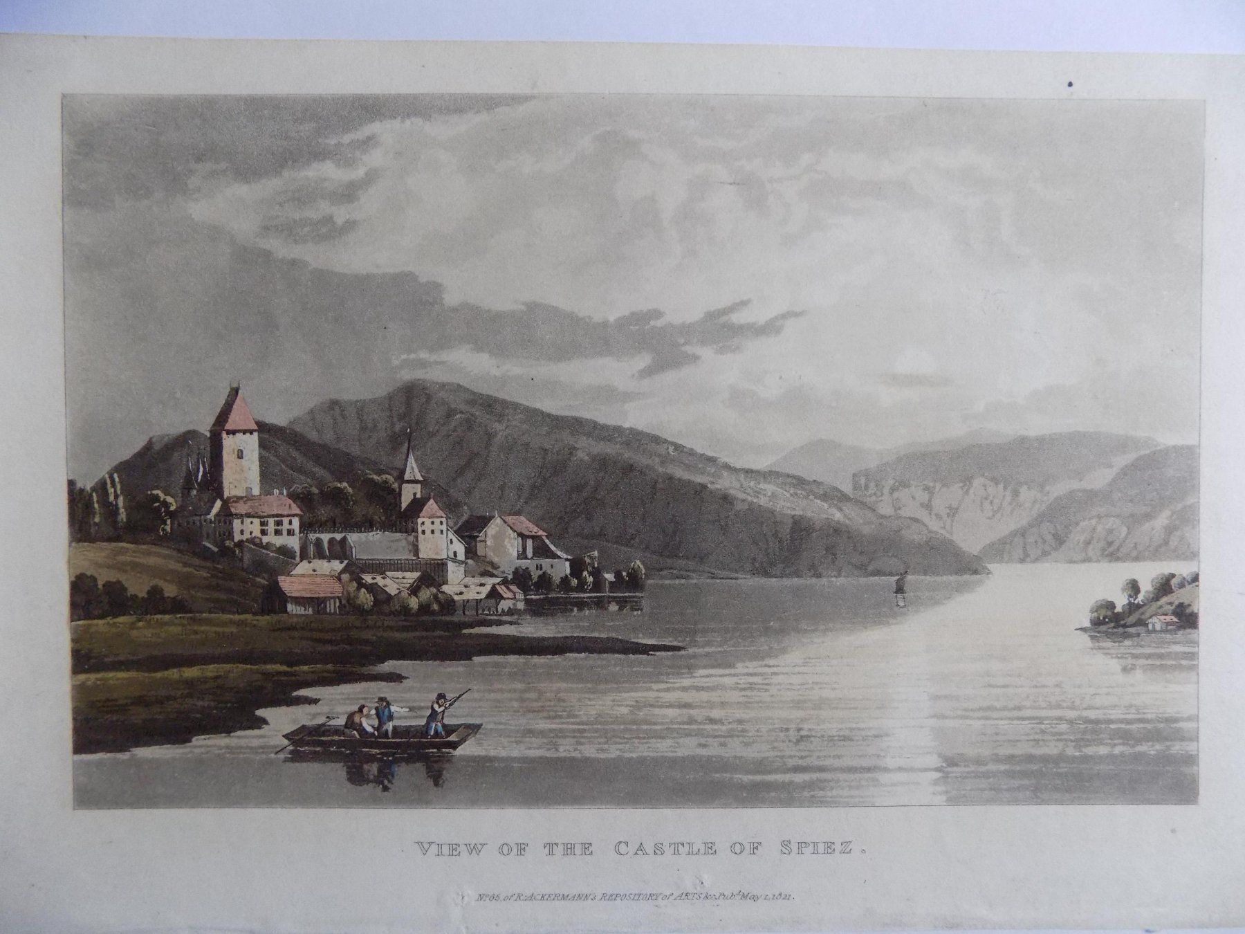 Gravures: Spiez kolorierte Aquatinta – D'occasion à Risch par Antikfee 2