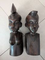 Dekobüsten im afrikanischen Stil, Hand geschnitzt,Edenholz
