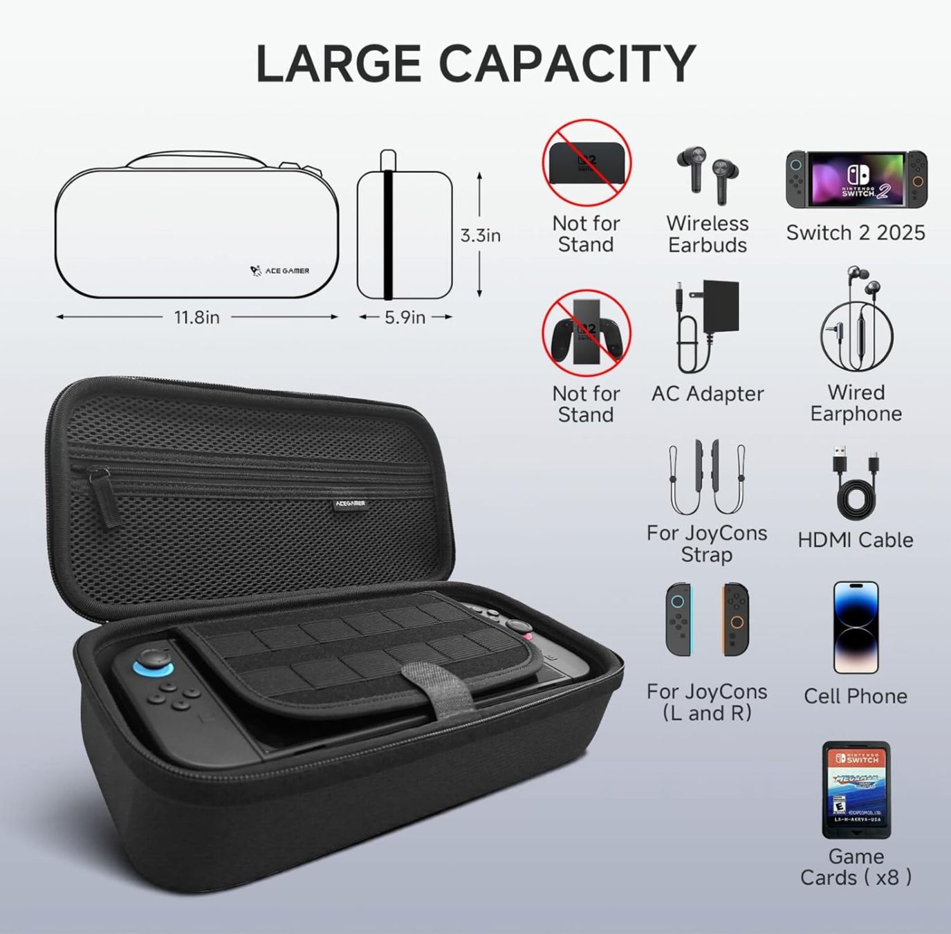 Nintendo Console: Nintendo Switch 2 Tasche von AceGamer – Nuovo e nell'imballaggio originale da Biberist venduto da ShopSoltan 3