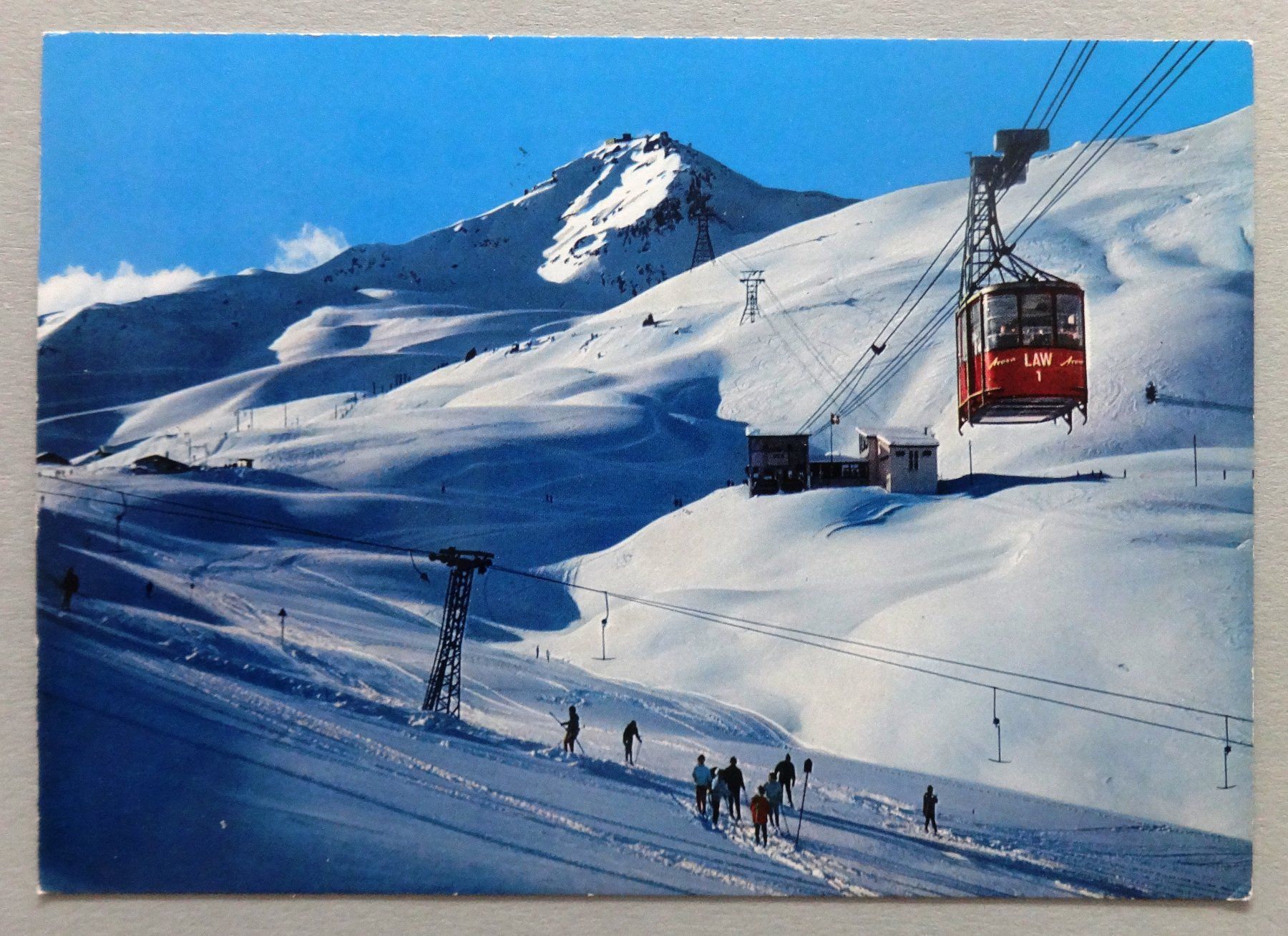 Cartoline postali: Arosa, Weisshornbahn mit Weisshorn – Usato da Fétigny venduto da Billy2miny