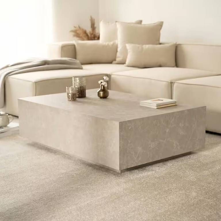 Tavoli: Moderner Couchtisch in Marmoroptik Beige  120x80 cm – Usato da Zürich venduto da kn4