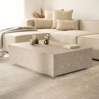 Moderner Couchtisch in Marmoroptik Beige  120x80 cm