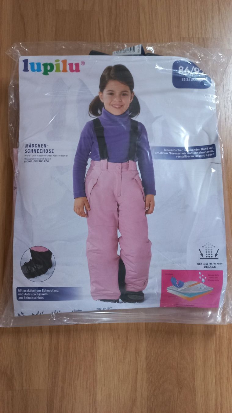Lupilu Hosen: Schneehose rosa (28) – Neu und originalverpackt aus Niederried b. Kall von gabber23