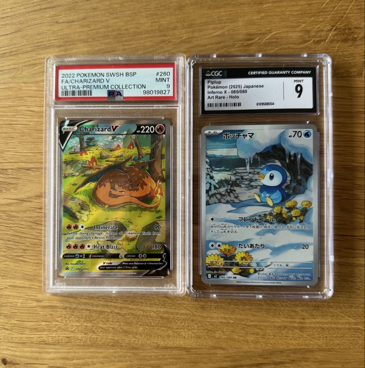 Pokémon Carte collezionabili: Charizard V & Piplup PSA / CGC 9 – Usato da Zeiningen venduto da flo_8cxw