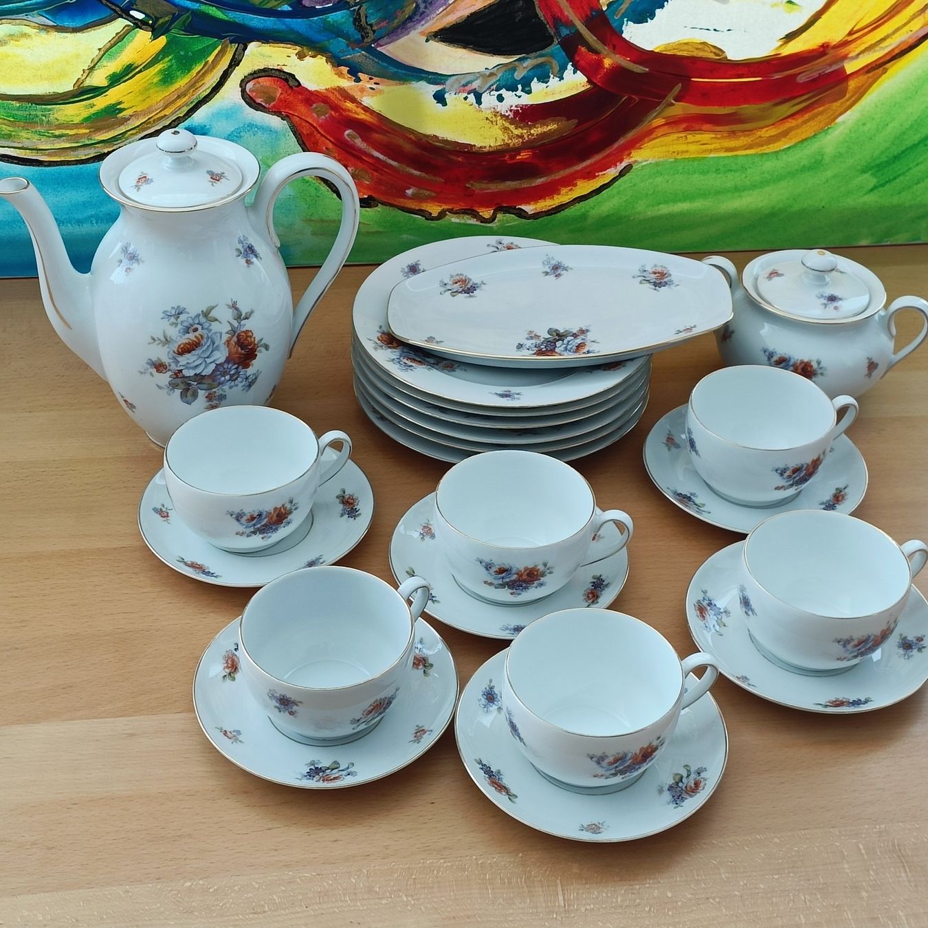 Set di piatti: Vintage florales Kaffee- oder Teeservice Tirschnreuth Bayern – Usato da Birr venduto da sen_sy55 4