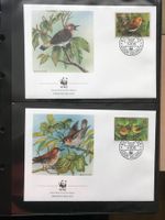 WWF Cookinseln 1989 Fliegenschnäpper Taube Satz FDC
