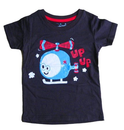 T-SHIRT MIT SÜSSEM HUBSCHRAUBER Gr. 92
