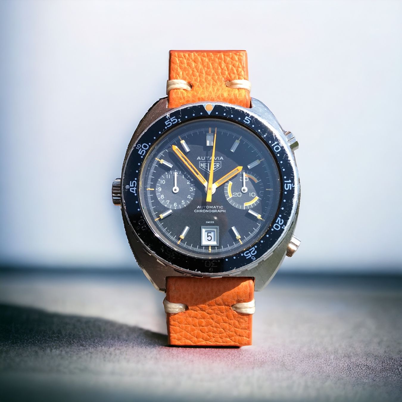 Tag Heuer Orologi: Heuer Autavia Orange Boy Chronograph – Usato da Morges venduto da 24time