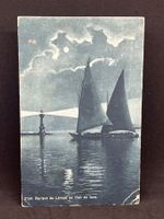 Barque du Léman au clair de lune