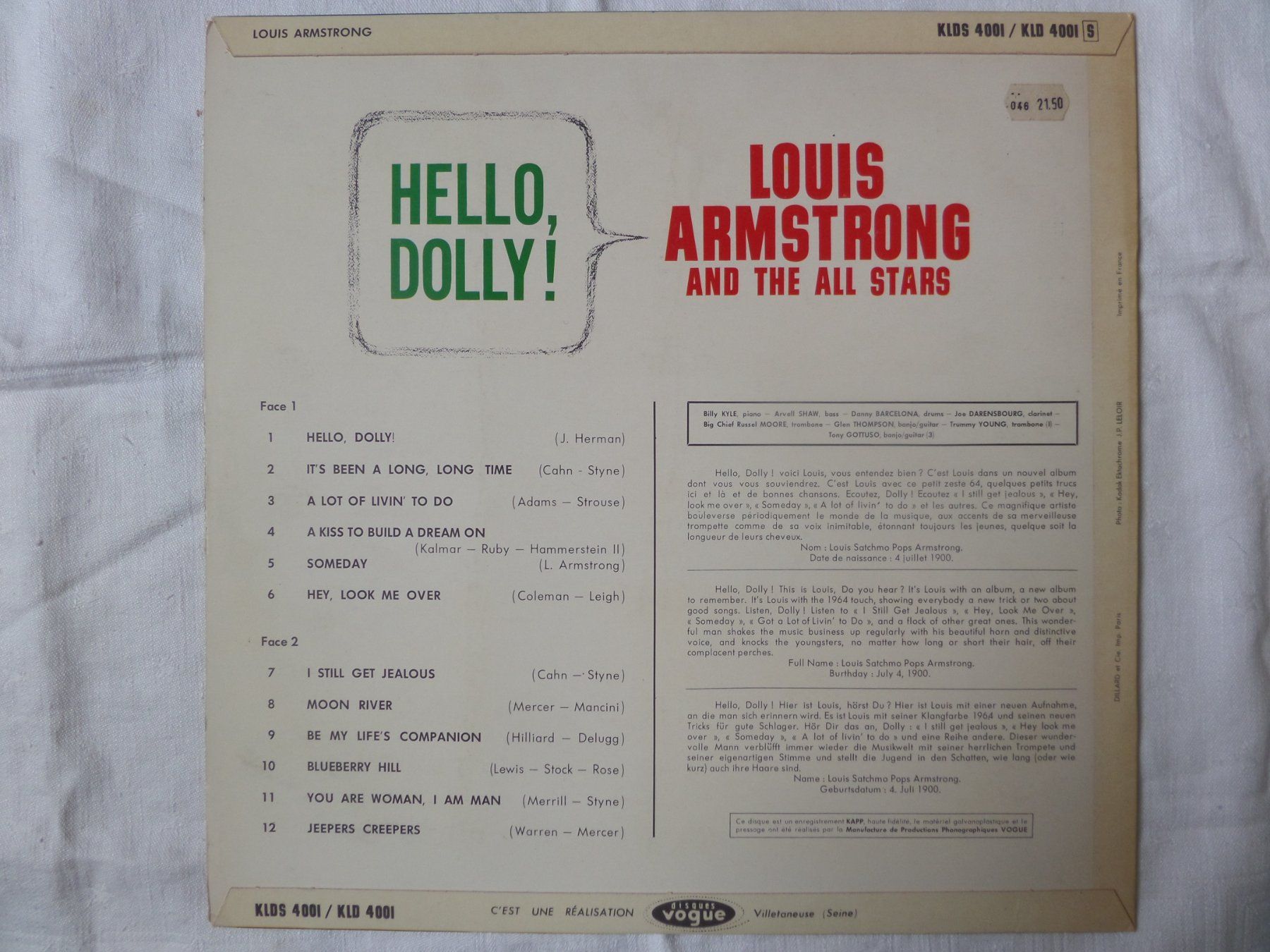 Schallplatten: Louis Armstrong - Hello Dolly – Gebraucht aus Genève von CDLPBookS 1