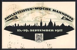 Hannover, Philatelisten-Woche 1922, Stad