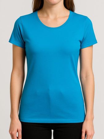 🌿 Frisch blaueT-Shirt  Gr S 36 38 Sommer Sonne Party strand