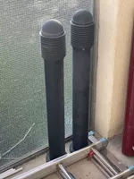 2 Aussenleuchten Pollerleuchten Metall schwarz gebraucht