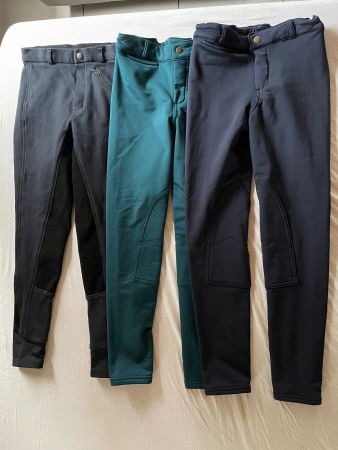 3 Paar Reithosen, Gr. 143-152, 2 x Decathlon