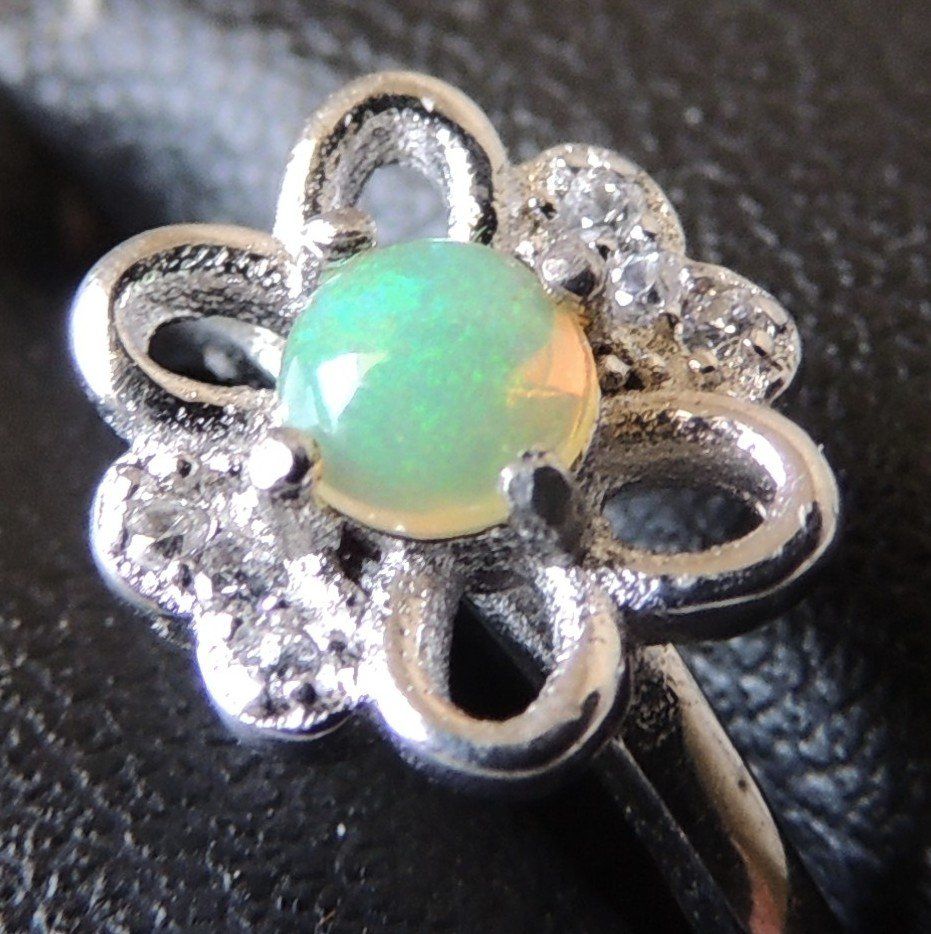 Anelli: Opal Silber 925 Fingerring Gr. 49 – Usato da Waldenburg venduto da schaller707 4