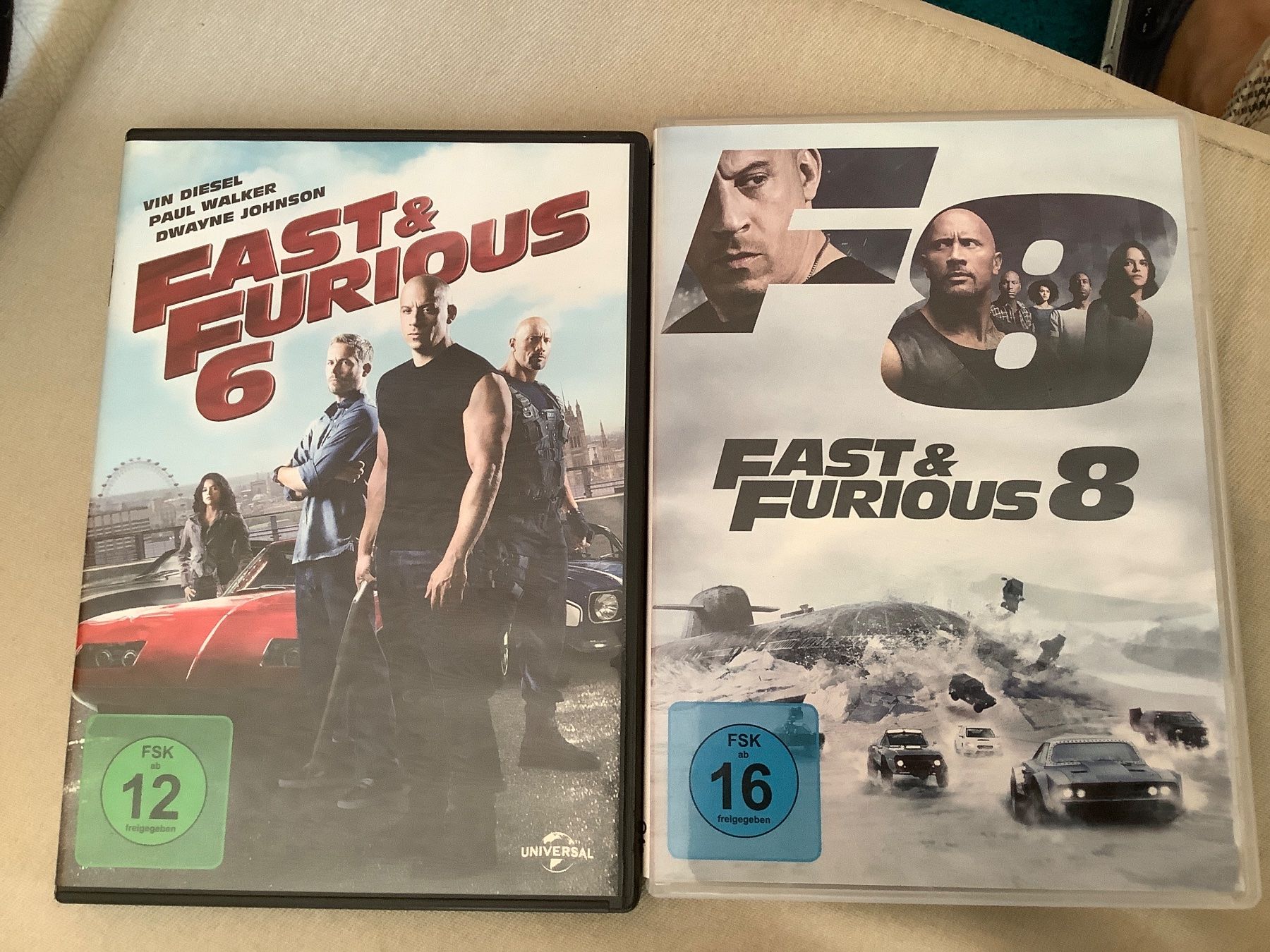 Alle DVDs: FAST & FURIOUS 6 und 8 DVD – Gebraucht aus Widnau von frohsinn7