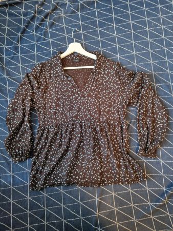redraft Bluse braun-blau 42