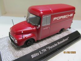 OPEL BLITZ "PORSCHE RENNDIENST" RARITÄT  1:43 PREMIUM CLASSI